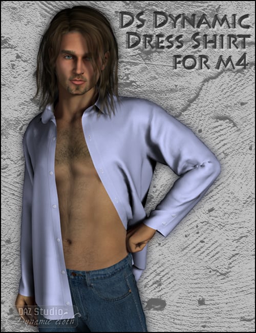 DS Dynamic Dress Shirt for M4 by: DraagonStormOptiTex, 3D Models by Daz 3D