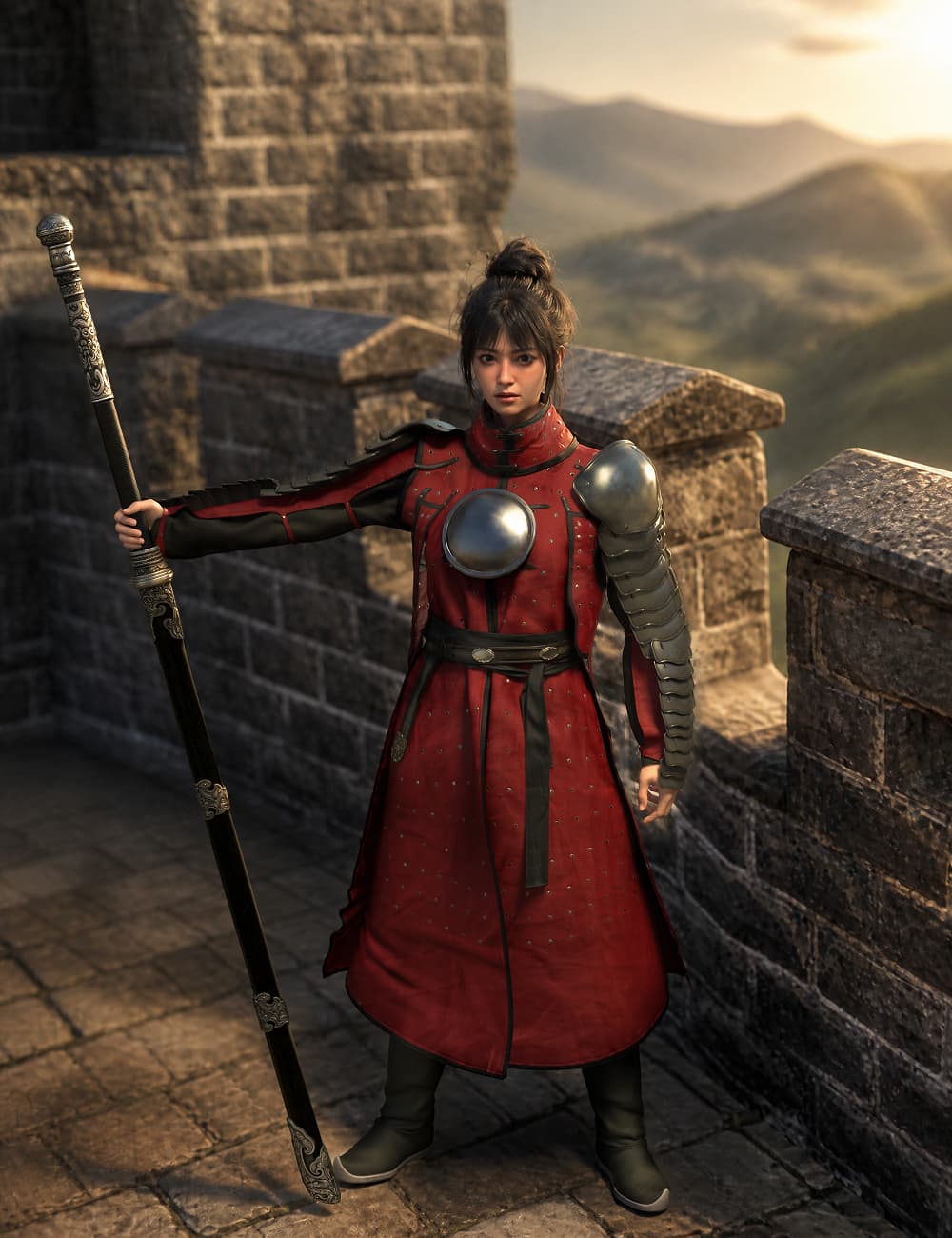 Lala Ming Valiant Guard Bundle for Genesis 9 by: Lala-Rabbit, 3D Models by Daz 3D