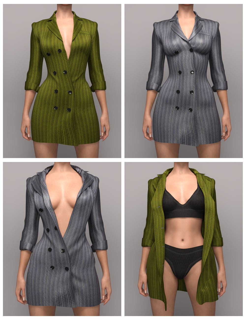 dForce EG Cute Coat for Genesis 9 by: Ergou, 3D Models by Daz 3D