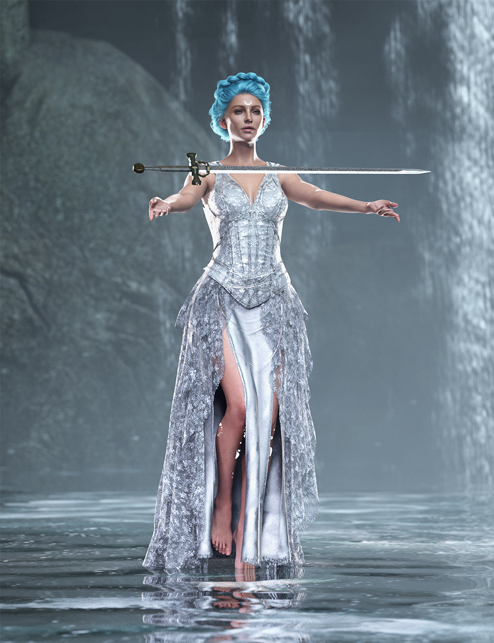 Lady of the Lake Poses for Genesis 9 by: Ensary, 3D Models by Daz 3D