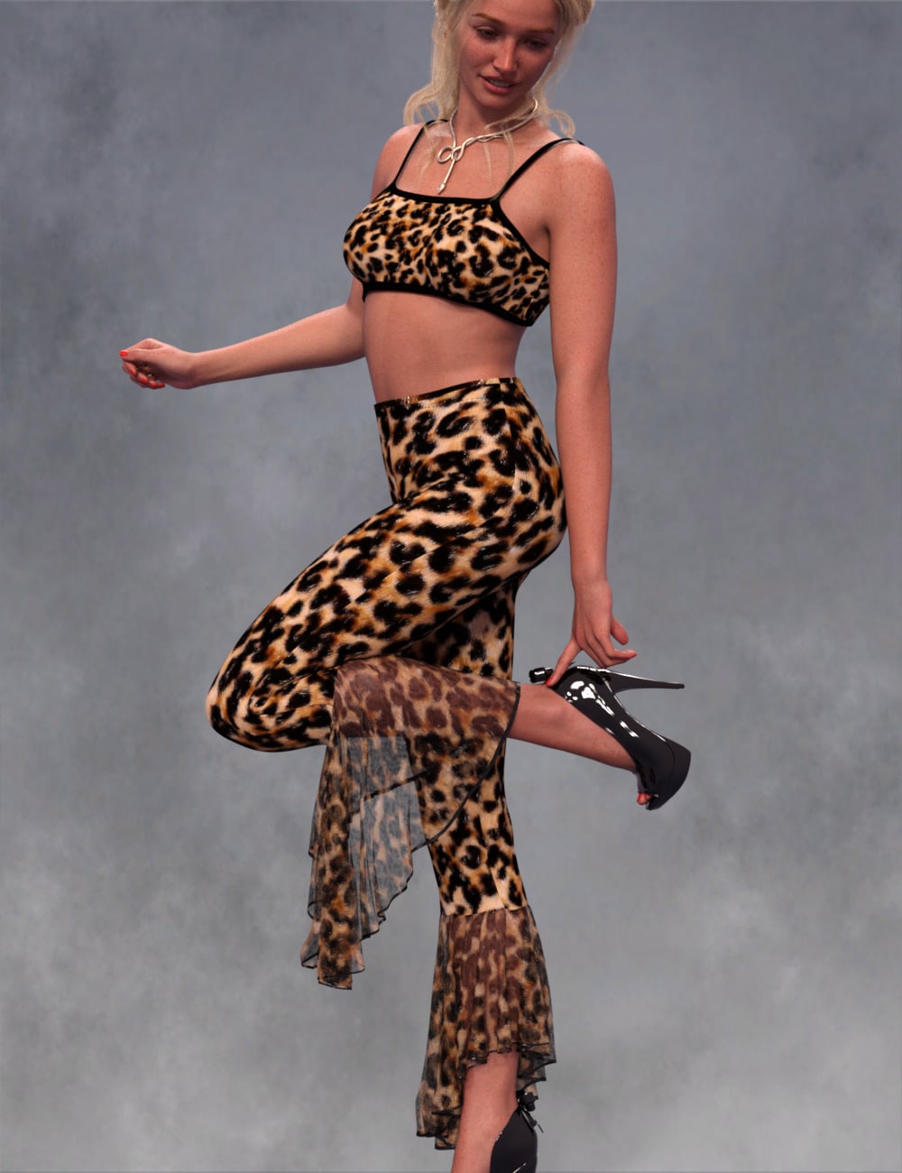 SIC DanDee dForce Pants Set for Genesis 9 by: Sisters In Chaos, 3D Models by Daz 3D