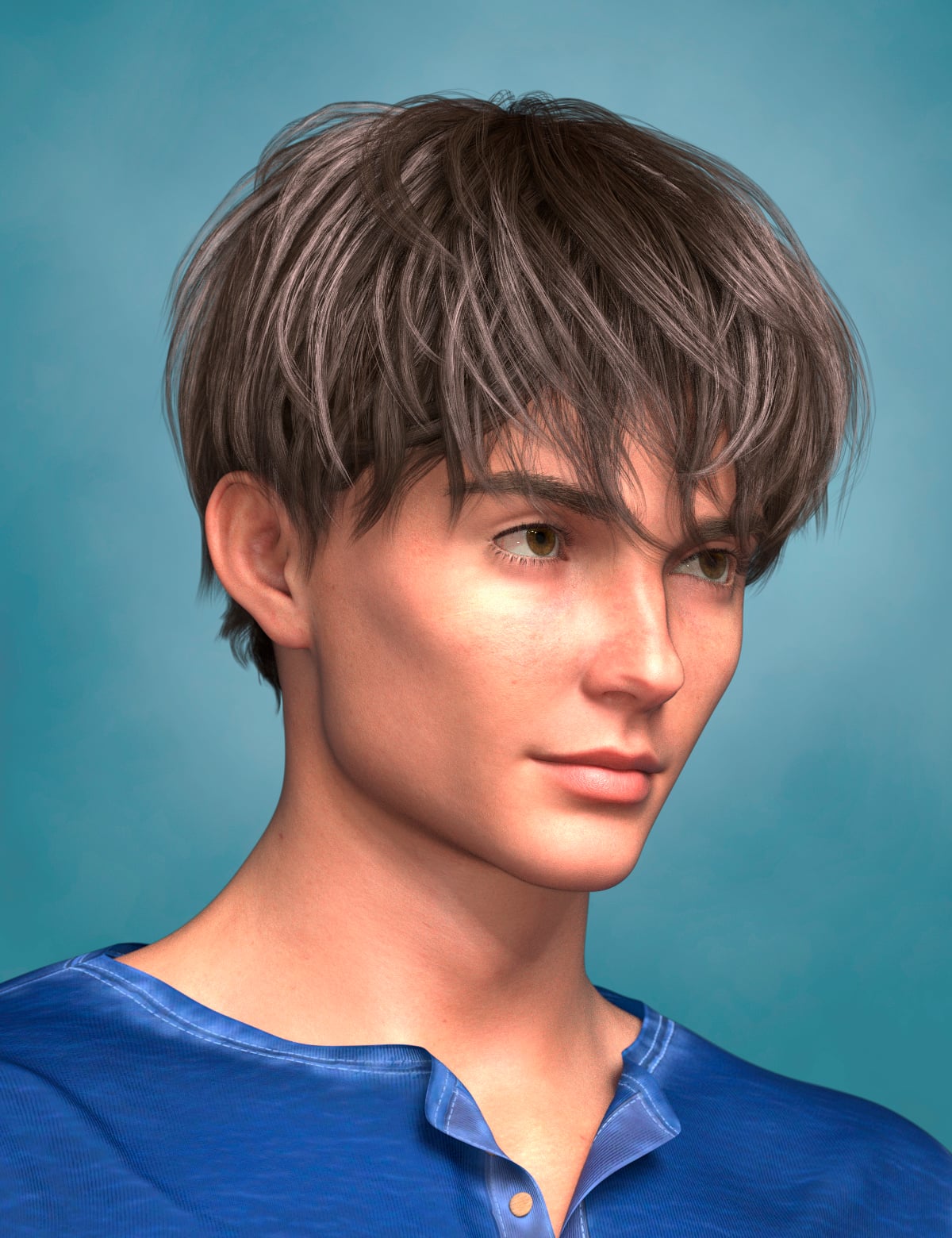 Feeling God Hair for Genesis 9 by: Blue Rabbit, 3D Models by Daz 3D