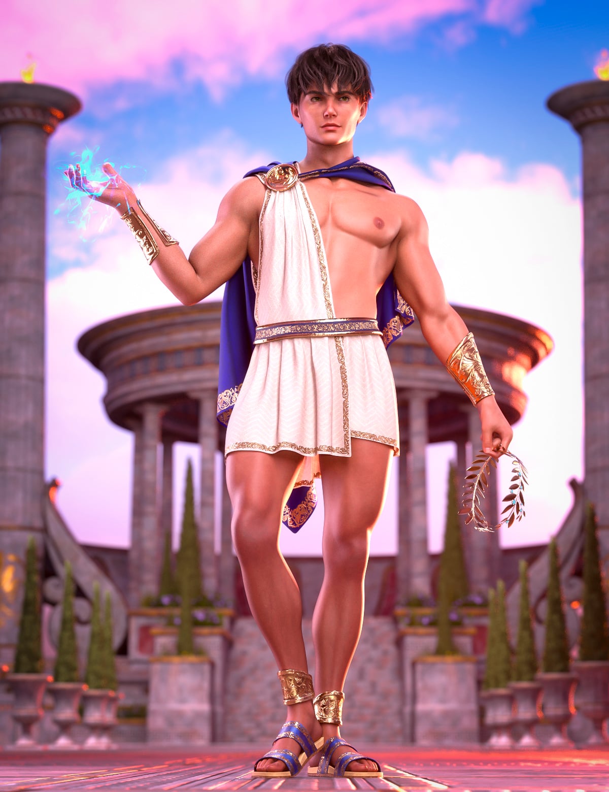 Feeling God Bundle for Genesis 9 Masculine by: Blue Rabbit, 3D Models by Daz 3D
