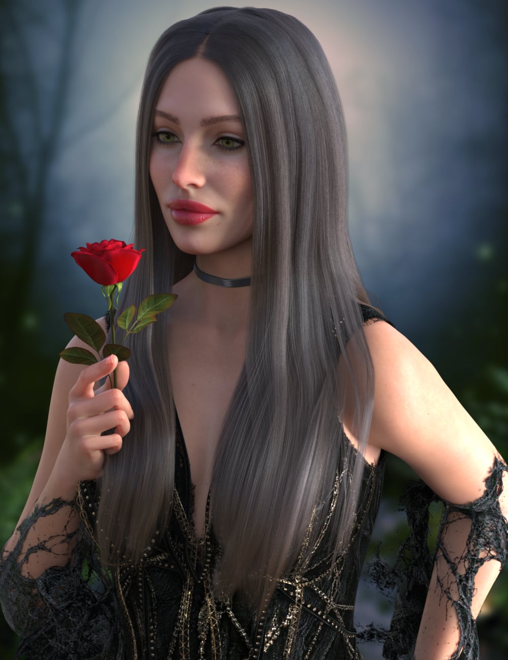 dForce Sheryl Hair for Genesis 9 by: Propschick, 3D Models by Daz 3D