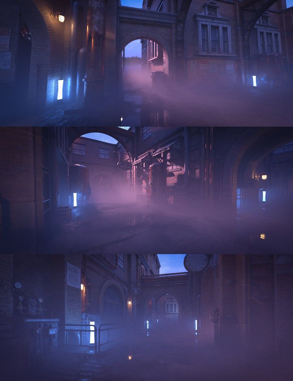 Neon Nights For Steampunk Alley by: Dreamlight, 3D Models by Daz 3D