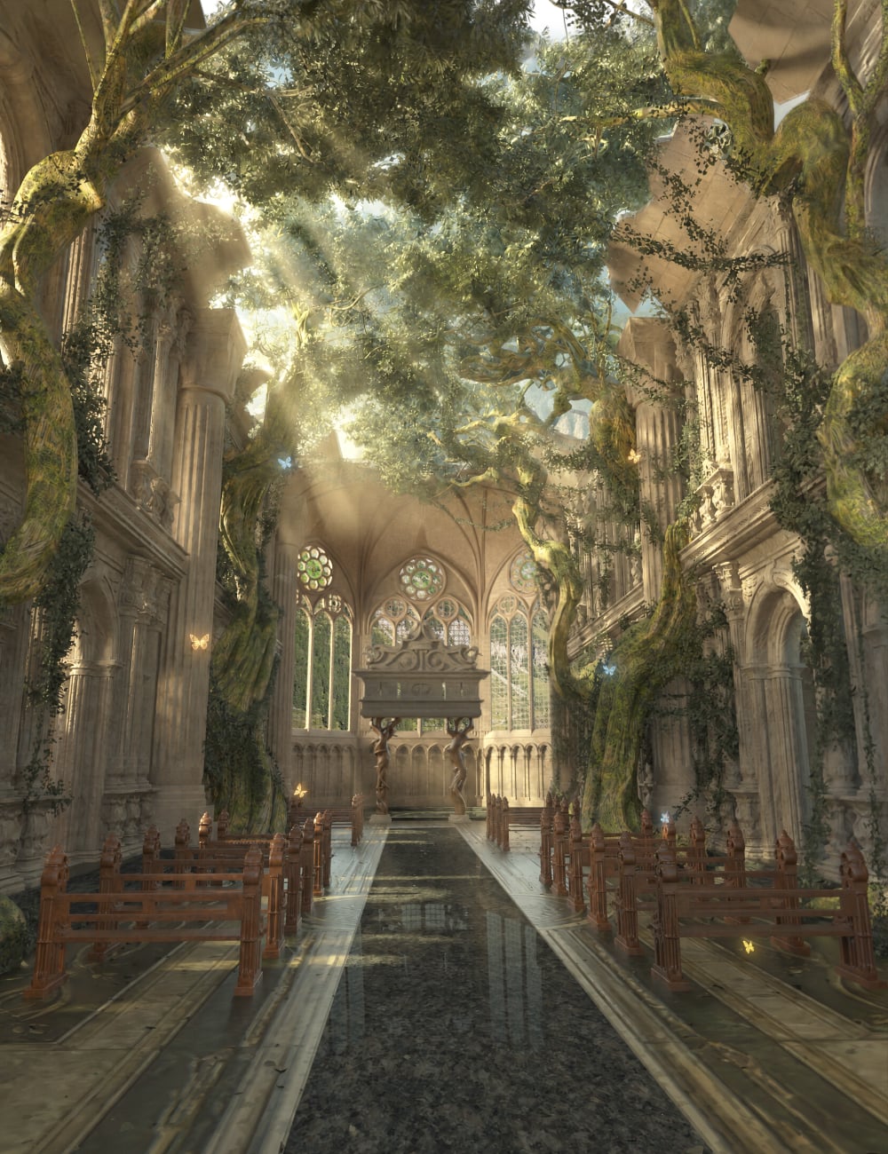 Elderwood Cathedral by: PerspectX, 3D Models by Daz 3D