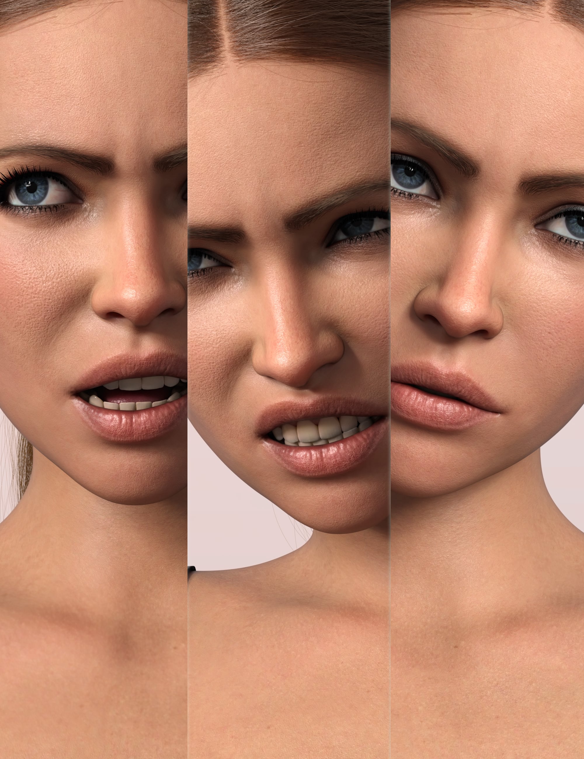 Z Basic Emotions Upset and Disappointment Expressions for Genesis 9 by: Zeddicuss, 3D Models by Daz 3D