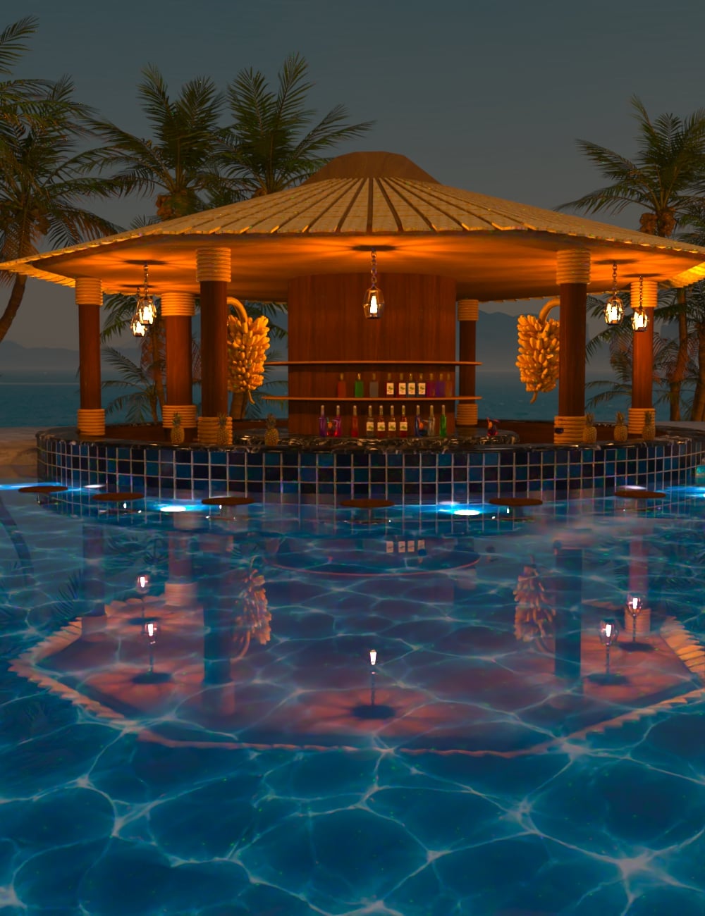 AP Modular Resort Pool by: AcharyaPolina, 3D Models by Daz 3D