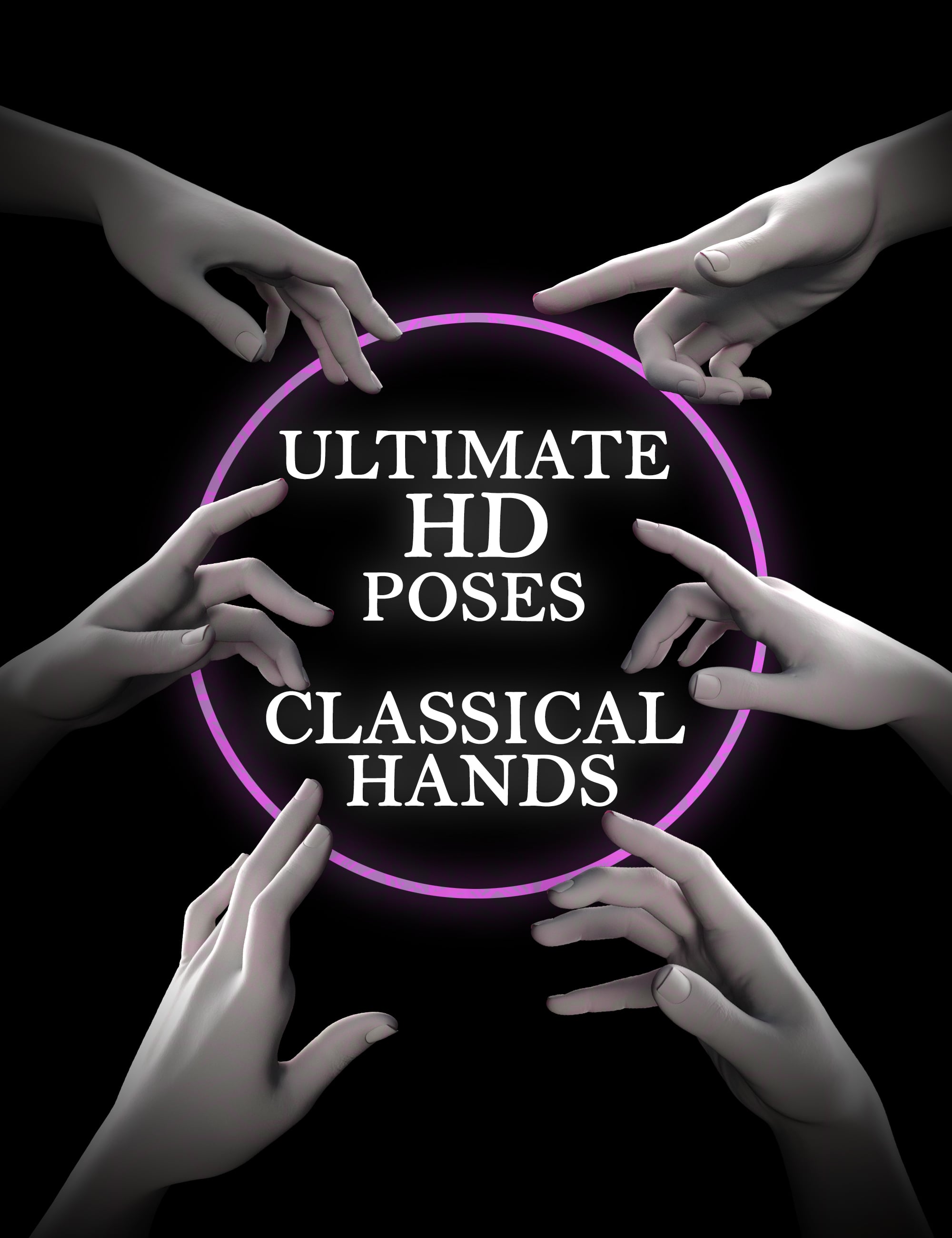 Ultimate HD Poses Classical Hands for Genesis 9 by: Luthbellina, 3D Models by Daz 3D