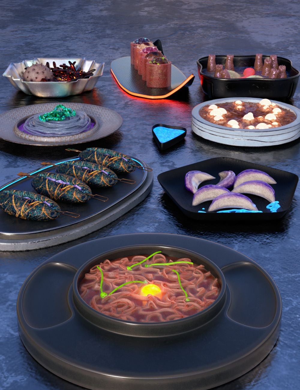 Alien Food Collection Volume 1 by: JDA HDRI, 3D Models by Daz 3D