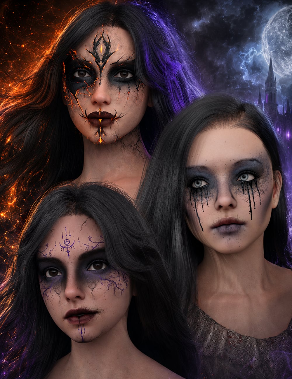 Wicked Faces: Volume 1 by: Hinkypunk, 3D Models by Daz 3D