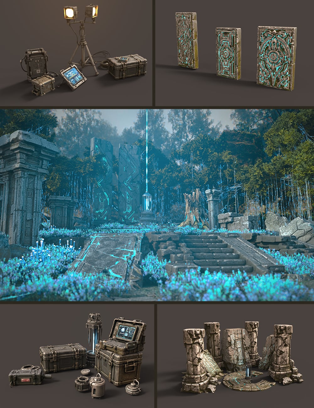 Polish Alien Ruin Bundle by: Polish, 3D Models by Daz 3D