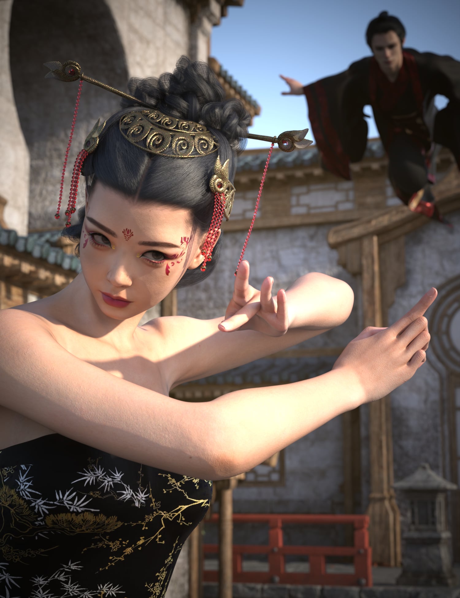IGD Jade Phoenix Pose Bundle by: Islandgirl, 3D Models by Daz 3D