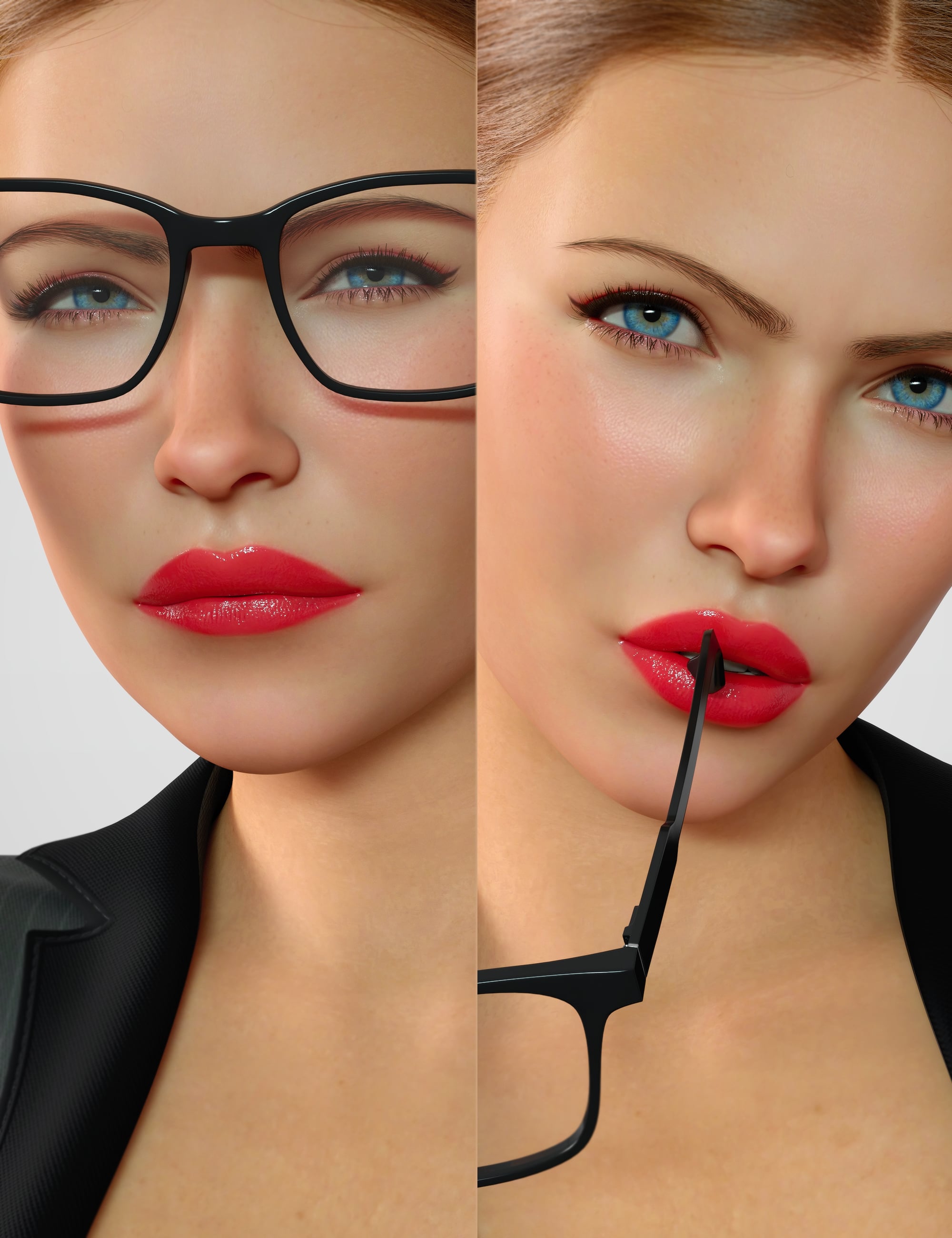 Z Basic Emotions Focused and Determined Expressions for Genesis 9 by: Zeddicuss, 3D Models by Daz 3D