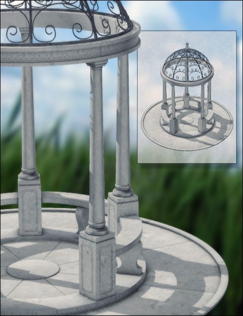 Secret Garden Rotunda by: ForbiddenWhispersFWDesign, 3D Models by Daz 3D