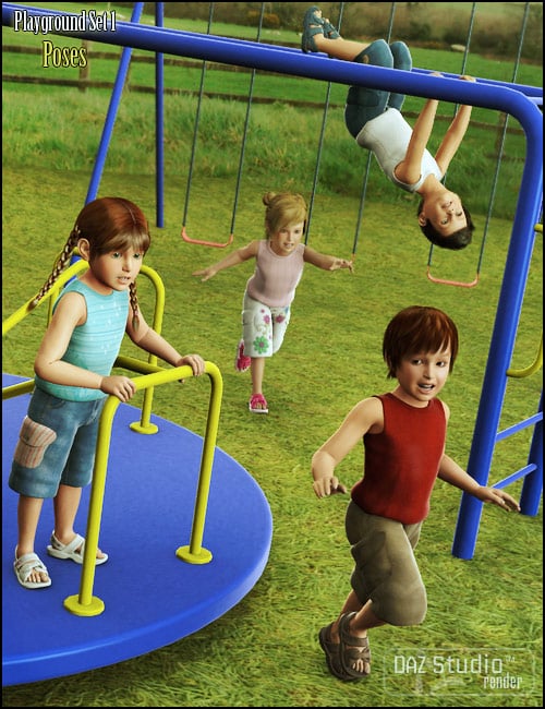 Playground Set 1 Poses by: Digiport, 3D Models by Daz 3D