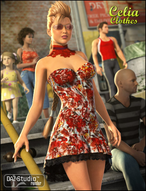Celia Clothes by: , 3D Models by Daz 3D
