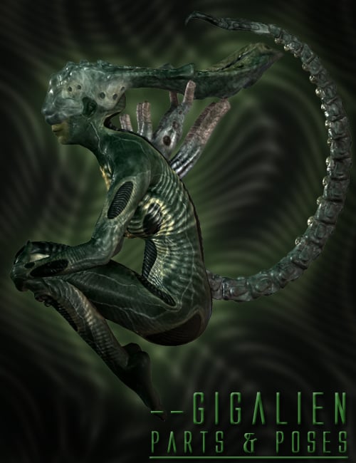 Gigalien Parts and Poses by: The AntFarmRawArt, 3D Models by Daz 3D
