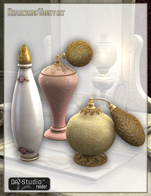 Reflections Vanity Set Reflections Vanity Set by: LaurieS, 3D Models by Daz 3D