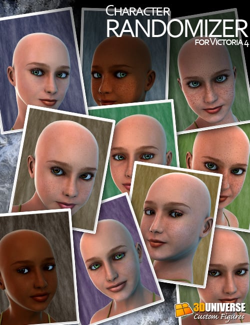 Character Randomizer for V4 Character Randomizer for V4 by: 3D Universe, 3D Models by Daz 3D