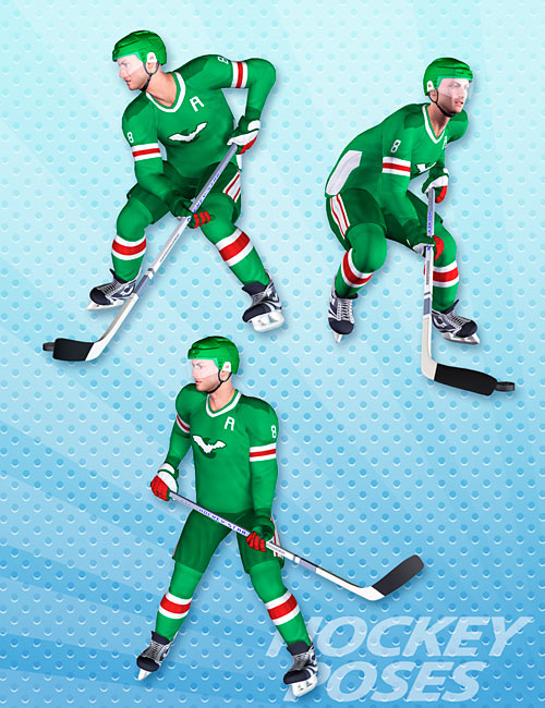 Hockey Poses Hockey Poses by: Andrey Pestryakov, 3D Models by Daz 3D