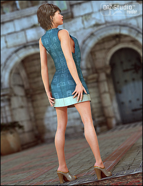 Silky Open Front Dress by: Barbara Brundon, 3D Models by Daz 3D