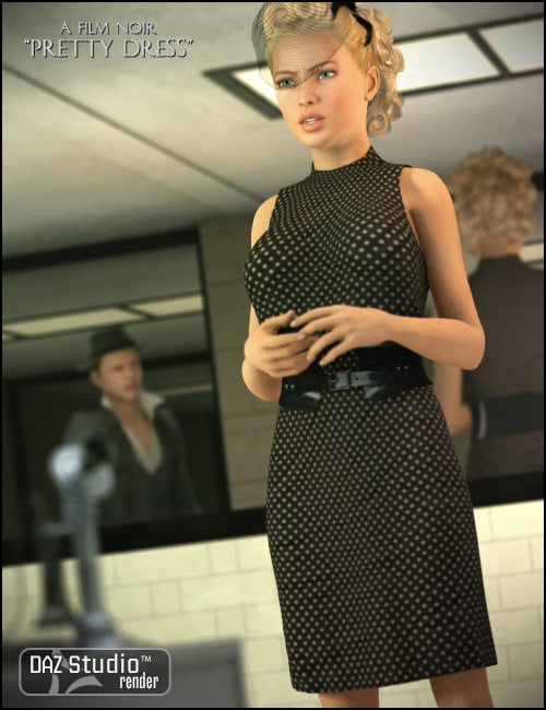 Pretty Party Dress by: Barbara Brundon, 3D Models by Daz 3D