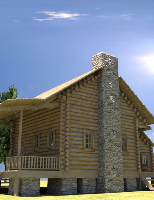 Log Cabin by: SoulessEmpathy, 3D Models by Daz 3D