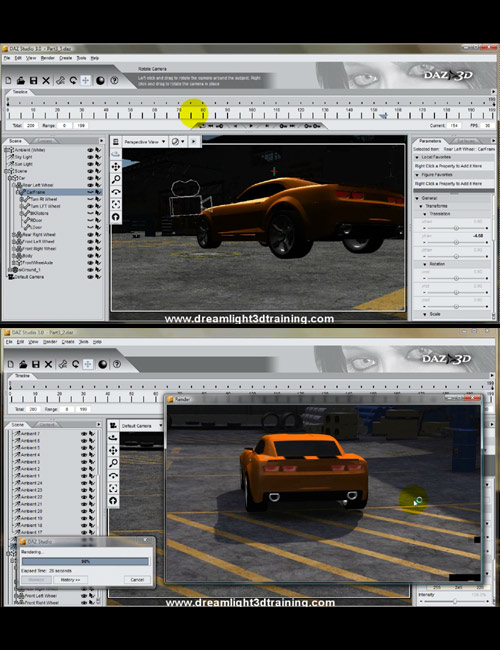 Dreamlight 3D School Animating a car in DS by: Dreamlight, 3D Models by Daz 3D