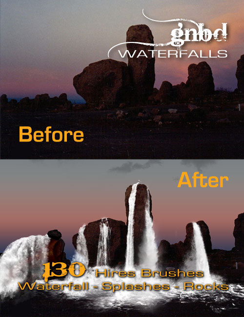 GNBD Waterfalls Brushes by: Giko, 3D Models by Daz 3D