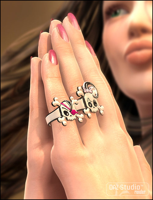 Just Rings Cutey Skulls by: inception8, 3D Models by Daz 3D