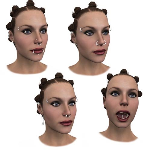 Victoria 3.0 Piercing Pack by: , 3D Models by Daz 3D