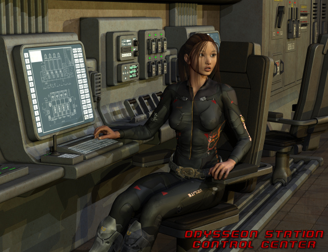 Odysseon Station Control Center by: Nightshift3D, 3D Models by Daz 3D