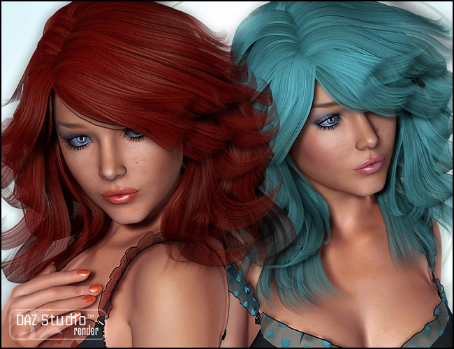 Farrah Hair Textures by: , 3D Models by Daz 3D