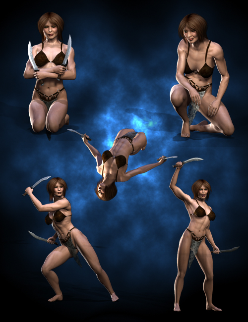 Raw Warrior Poses by: RawArt, 3D Models by Daz 3D
