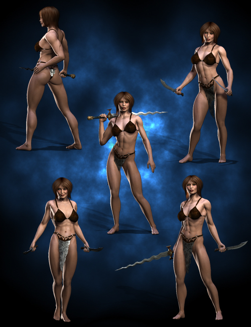 Raw Warrior Poses by: RawArt, 3D Models by Daz 3D