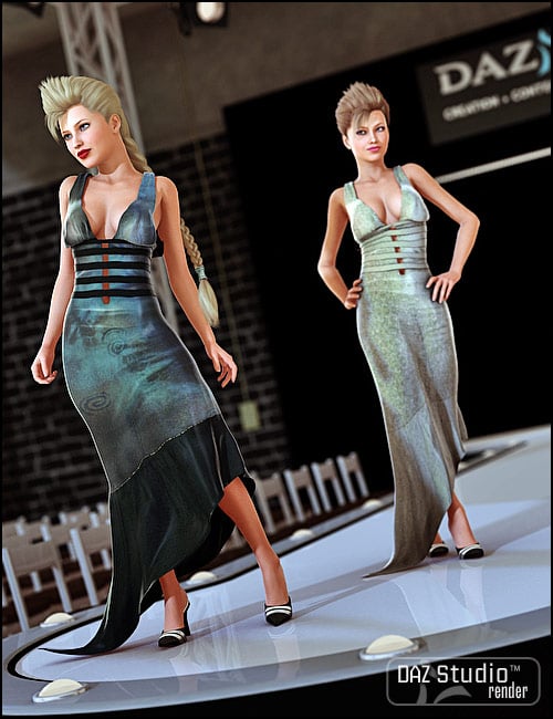 Fashionable Movie Dress Textures by: Sarsa, 3D Models by Daz 3D