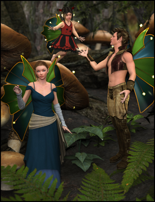 Enchanted Wings Poses by: Digiport, 3D Models by Daz 3D