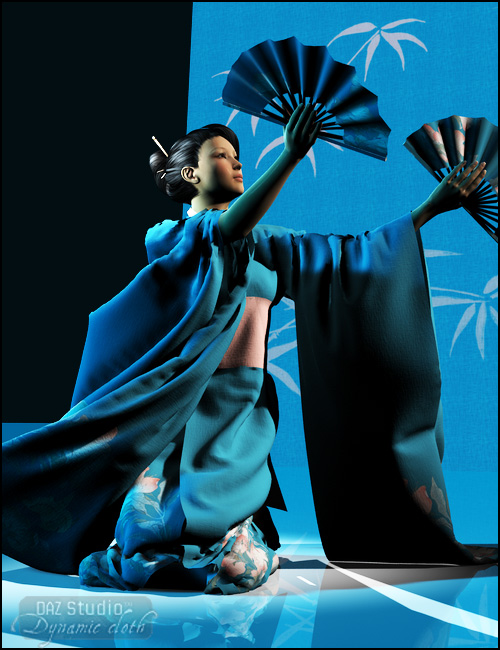Dynamic Kimono for DS by: DraagonStormOptiTex, 3D Models by Daz 3D