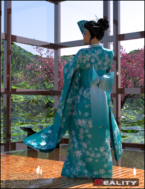 Dynamic Kimono for DS by: DraagonStormOptiTex, 3D Models by Daz 3D