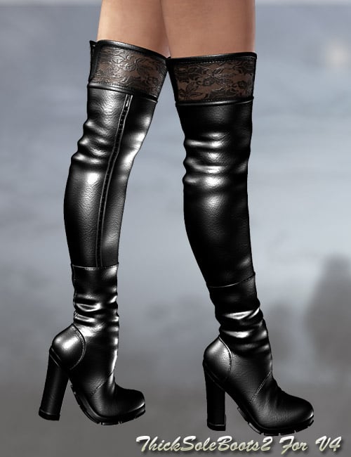 Thick Sole Boots 2 | Daz 3D