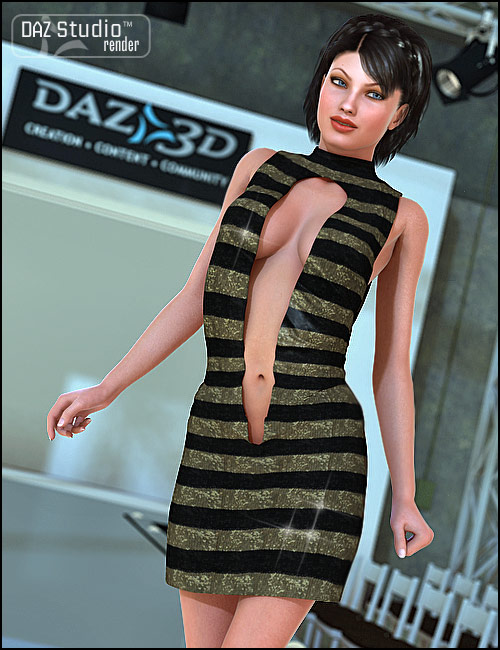 Open Front Dress Textures by: Sarsa, 3D Models by Daz 3D