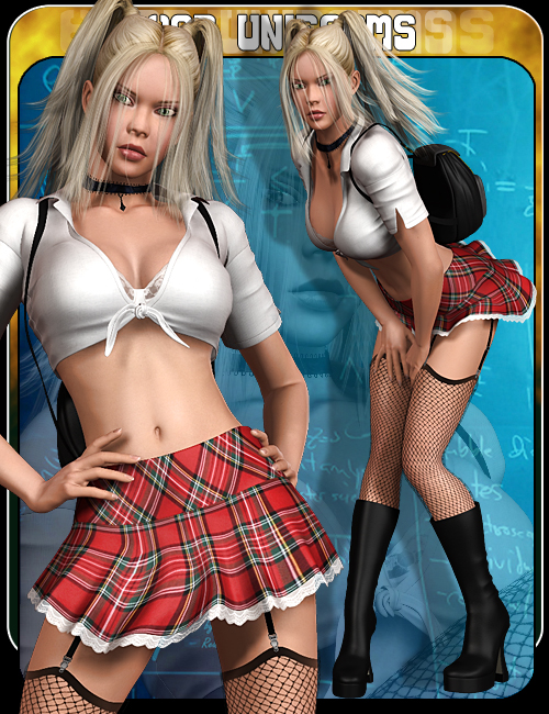 Hot Uniforms Schoolgirl by: Pretty3D, 3D Models by Daz 3D