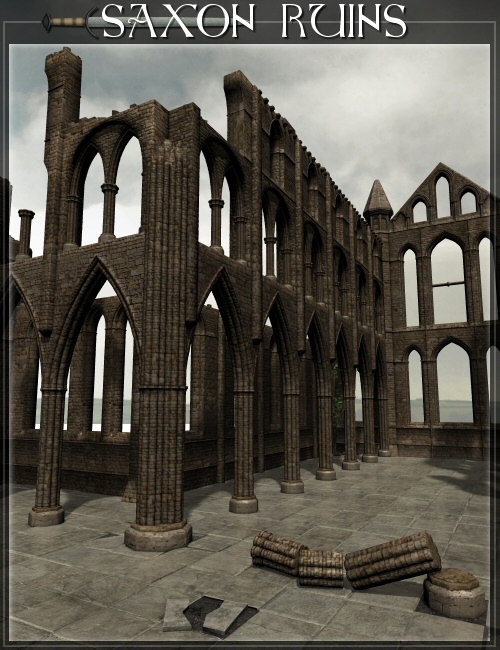 Saxon Ruins by: Merlin Studios, 3D Models by Daz 3D