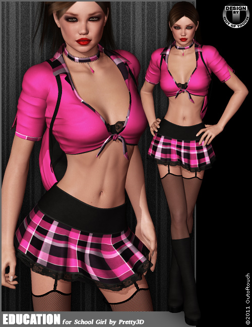 Education for Hot Uniforms Schoolgirl by: outoftouch, 3D Models by Daz 3D