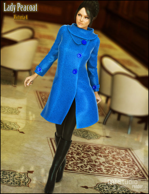 Lady Peacoat Lady Peacoat by: Cute3D, 3D Models by Daz 3D