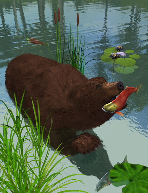 Grizzly Bear Action by: Don Albert, 3D Models by Daz 3D