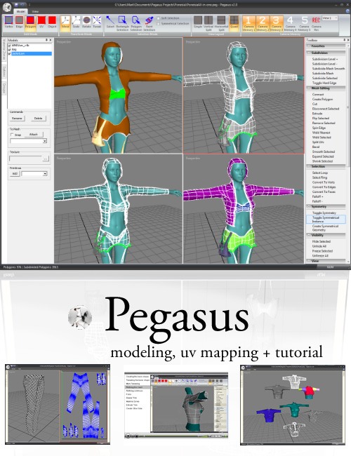 Pegasus Modeler 2.0 Upgrade by: MarkcusD, 3D Models by Daz 3D