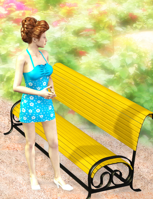 Dynamic Summer Beauty Sun Dress by: Cute3D, 3D Models by Daz 3D