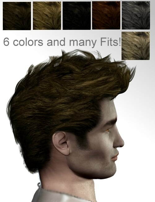 Keevan Hair by: Neftis3D, 3D Models by Daz 3D